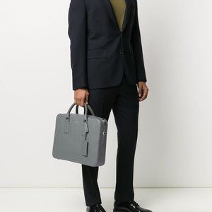 Sandro Paris NWT laptop briefcase bag grey leather